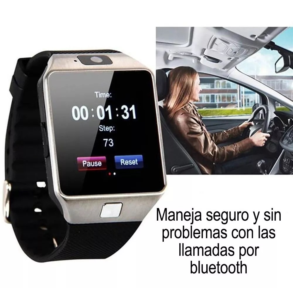 Foto 5 pulgar | Smartwatch Dz09 Cámara Bluetooth Sim Sd Blanco