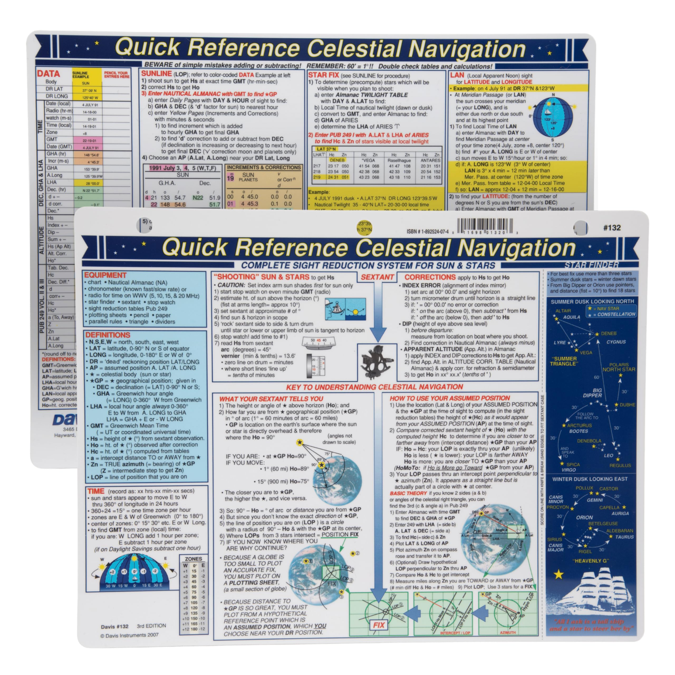 Foto 1 | Tarjeta De Navegación Celestial De Referencia Rápida Davis Instruments - Venta Internacional.