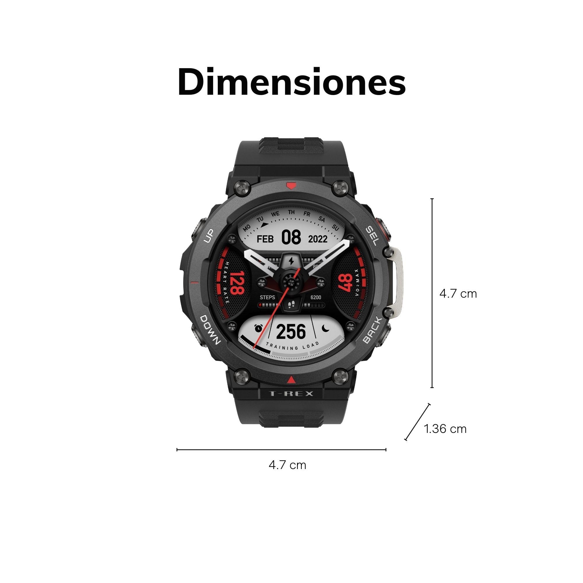 Foto 4 pulgar | Reloj Inteligente Amazfit T-rex 2 Robusto De 47 Mm, Duración De La Batería De 24 Días - Venta Internacional.