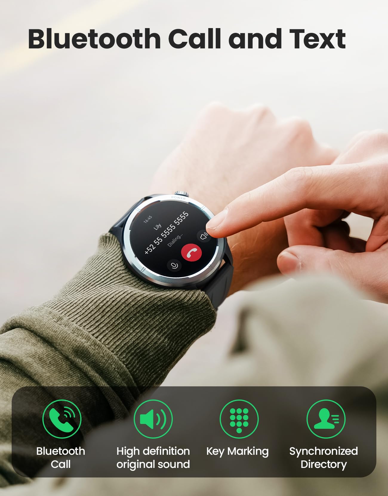 Foto 5 pulgar | Reloj Inteligente Haylou Solar Neo De 1,53 Pulgadas Hd Touch Ip68 Bluetooth 5.3 - Venta Internacional.
