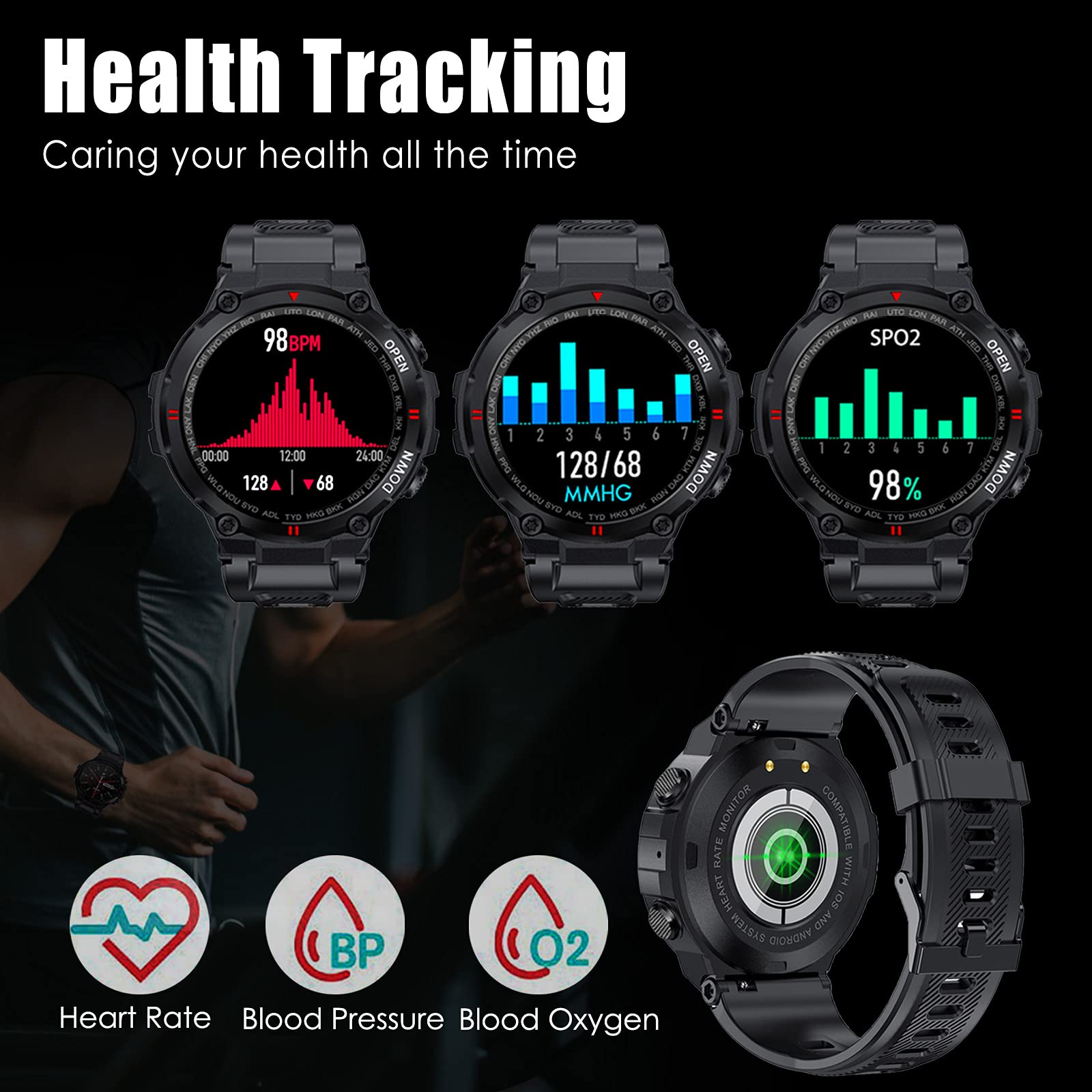 Foto 4 pulgar | Reloj Inteligente Eigiis Military Waterproof Bluetooth Para Hombre - Venta Internacional.