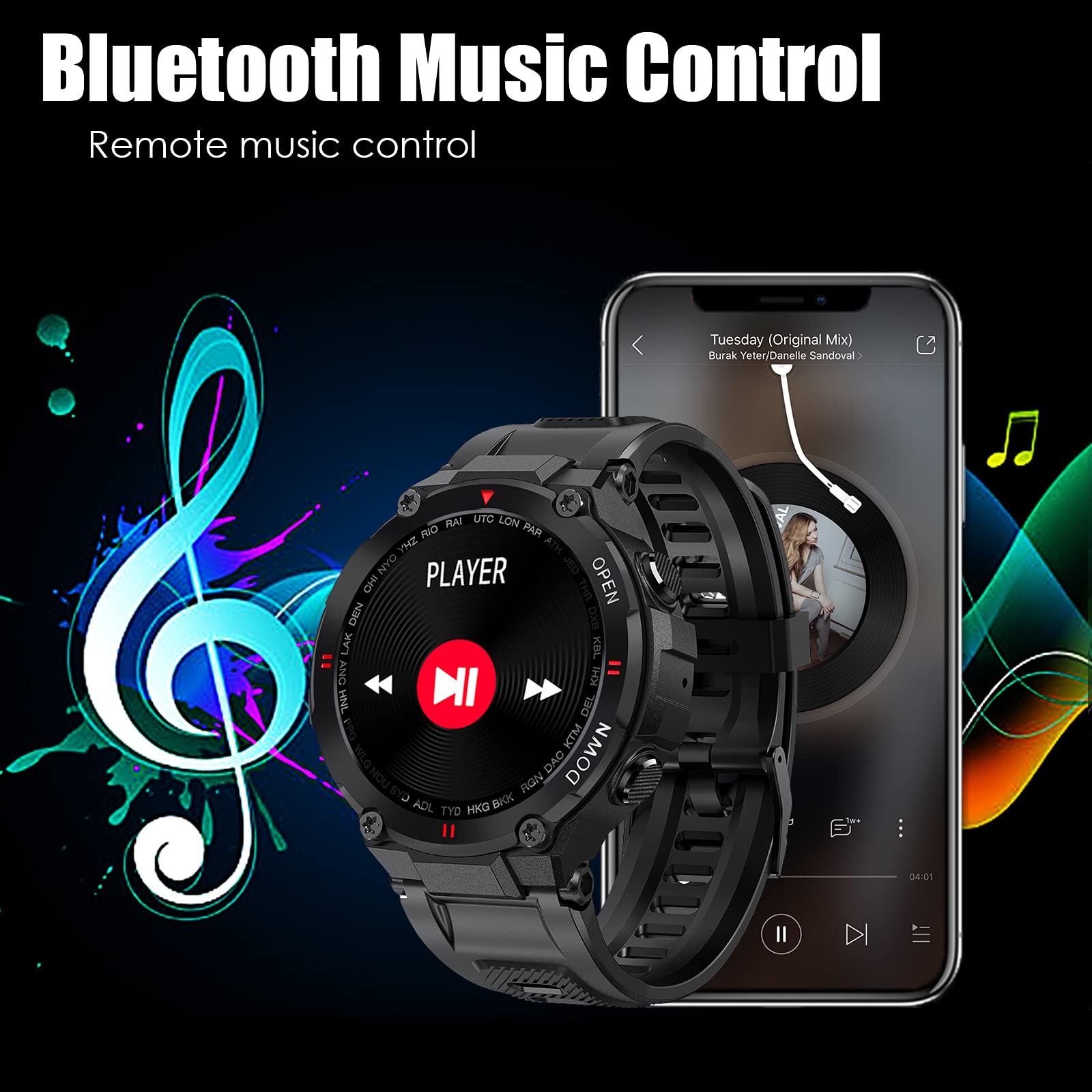 Foto 6 pulgar | Reloj Inteligente Eigiis Military Waterproof Bluetooth Para Hombre - Venta Internacional.