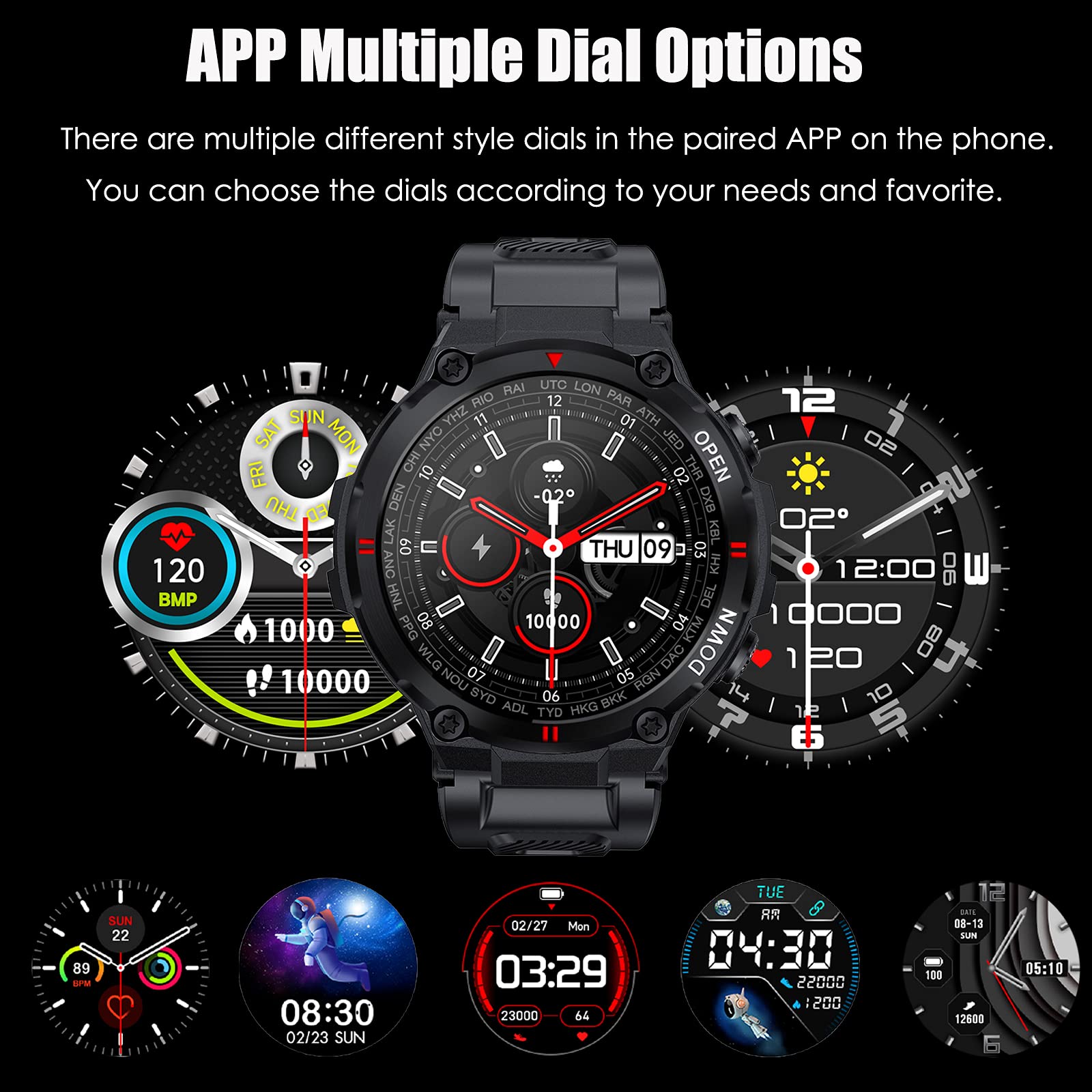 Foto 8 pulgar | Reloj Inteligente Eigiis Military Waterproof Bluetooth Para Hombre - Venta Internacional.