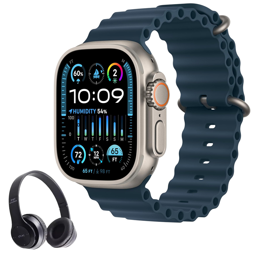 Apple Watch Ultra 2 49mm Azul Titaneo + Audifonos
