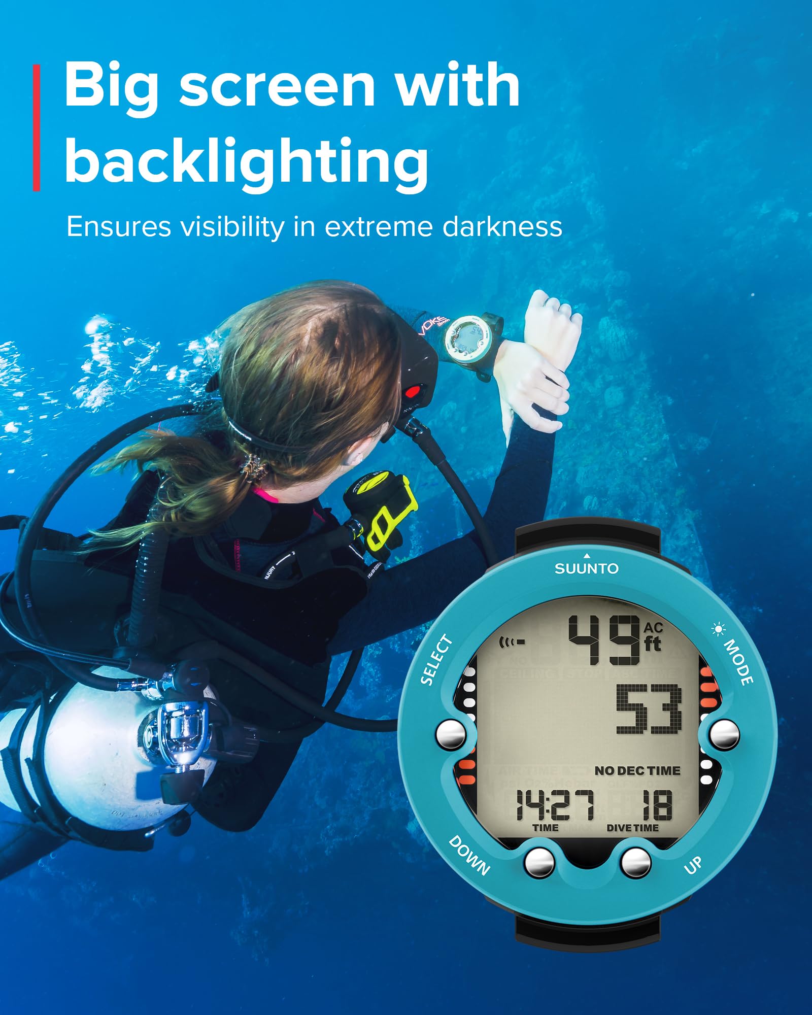 Foto 3 pulgar | Ordenador de Buceo Suunto Zoop Novo Wrist Aqua Blue - Venta Internacional
