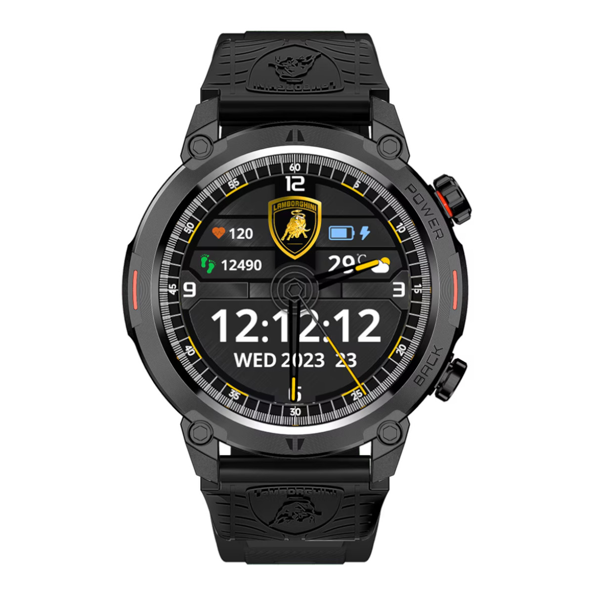 Foto 2 | Smartwatch Lamborghini Aventador Ultimae 1.39'' Certificación Ip64 Nero Nemesis