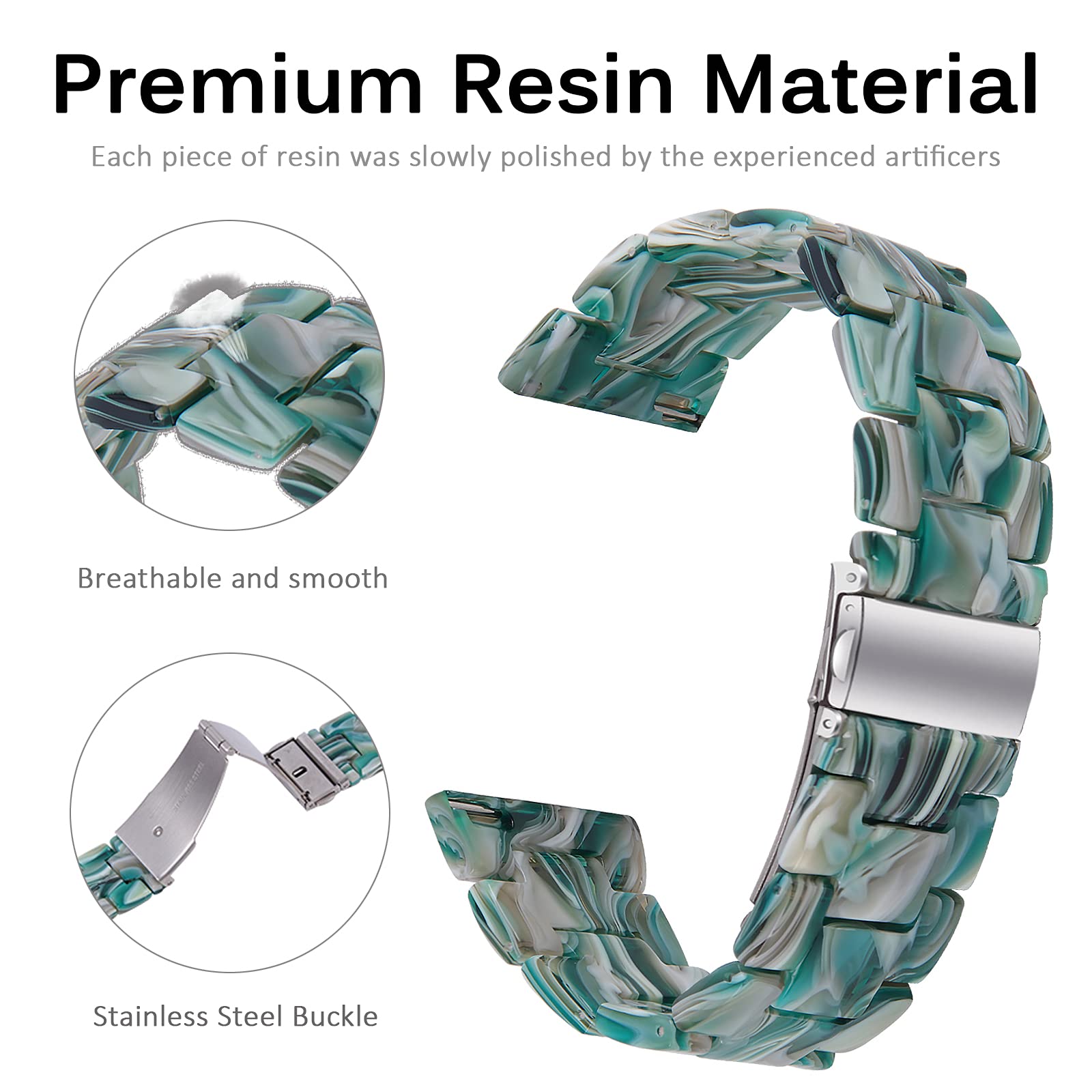 Foto 4 pulgar | Pulseras De Repuesto Miimall Para Fitbit Versa 3/sense Green - Venta Internacional.