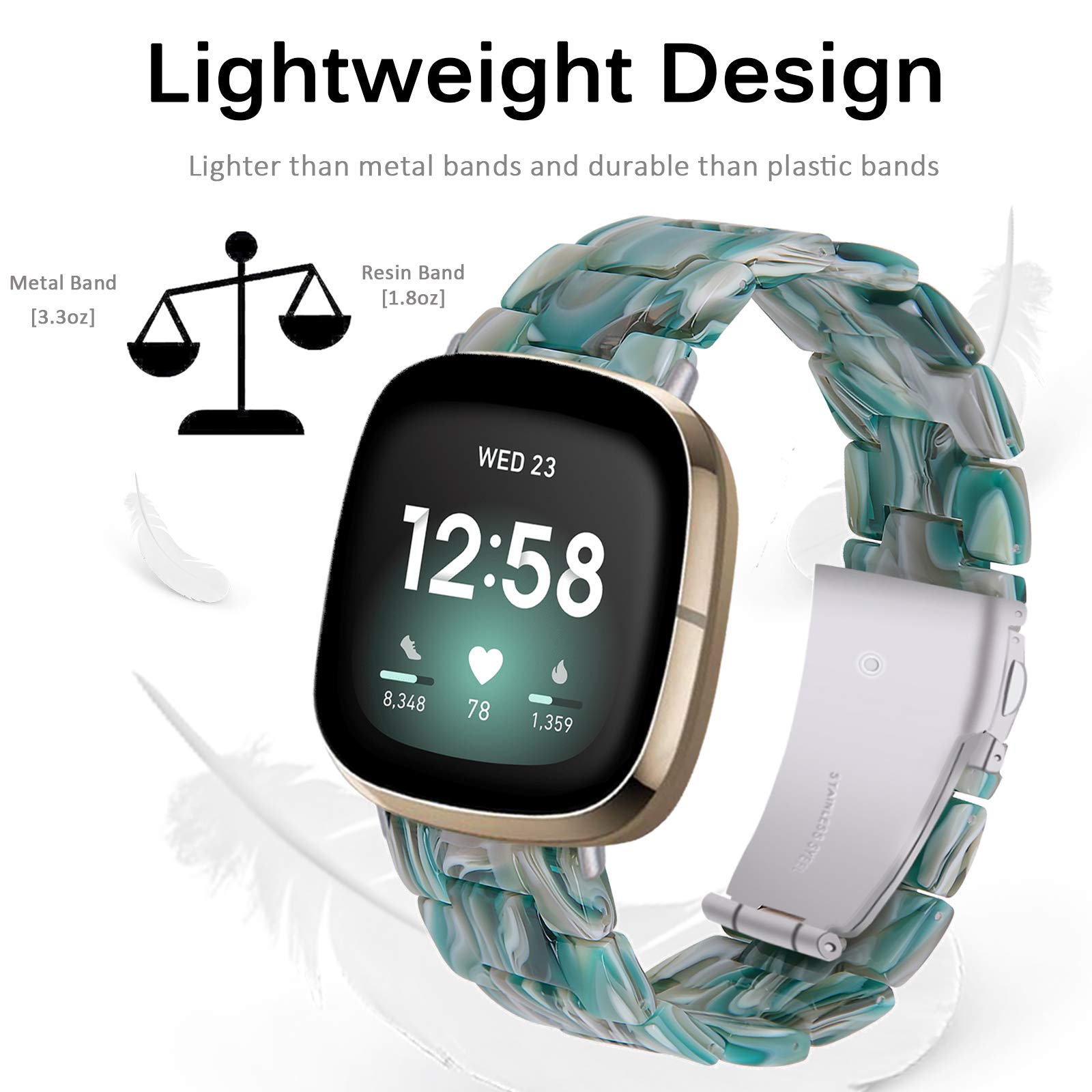Foto 5 | Pulseras De Repuesto Miimall Para Fitbit Versa 3/sense Green - Venta Internacional.