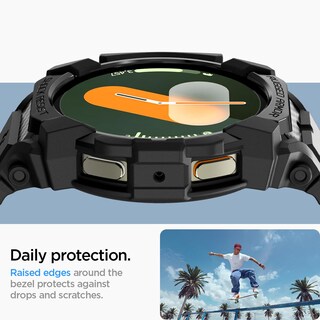 Foto 7 | Funda Con Correa Para Samsung Galaxy Watch 7 Spigen Rugged Armor Pro De 44 Mm - Venta Internacional.