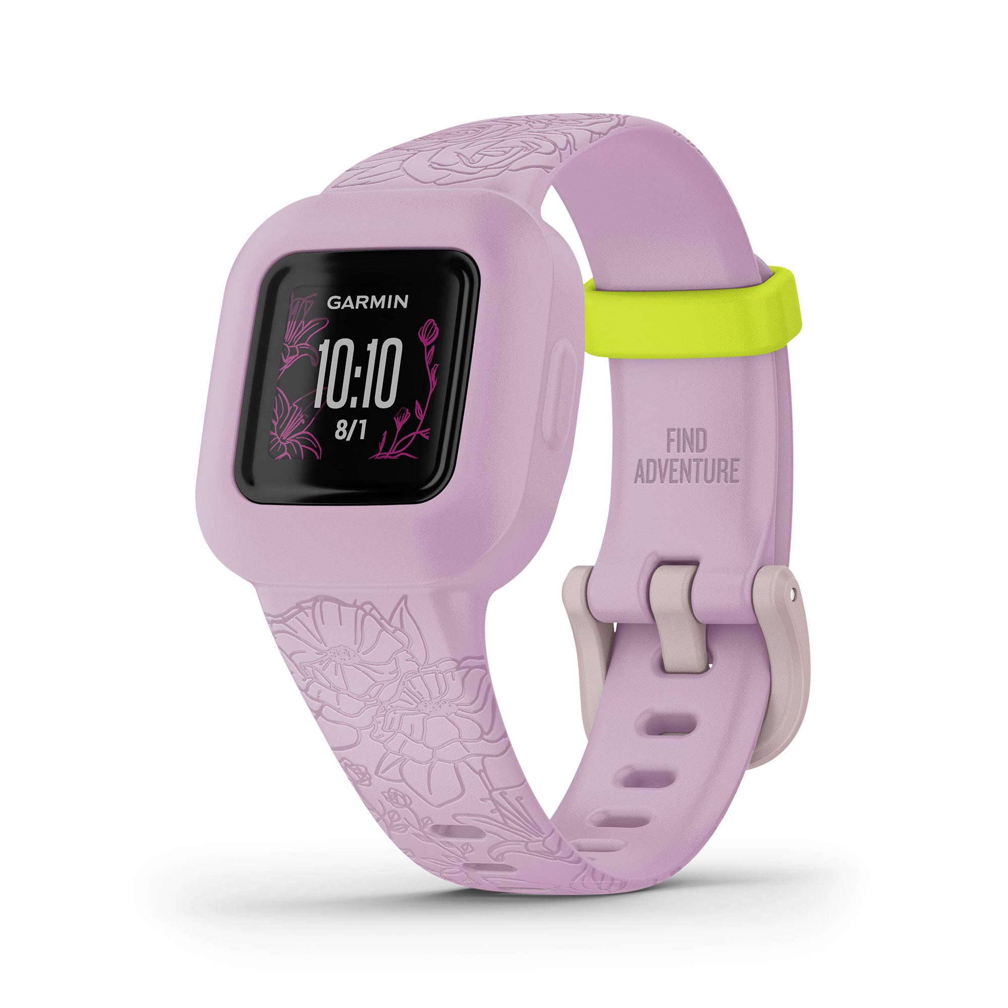 Monitor De Actividad Física Garmin Vivofit Jr. 3 Para Niños, Color Lila Floral - Venta Internacional.