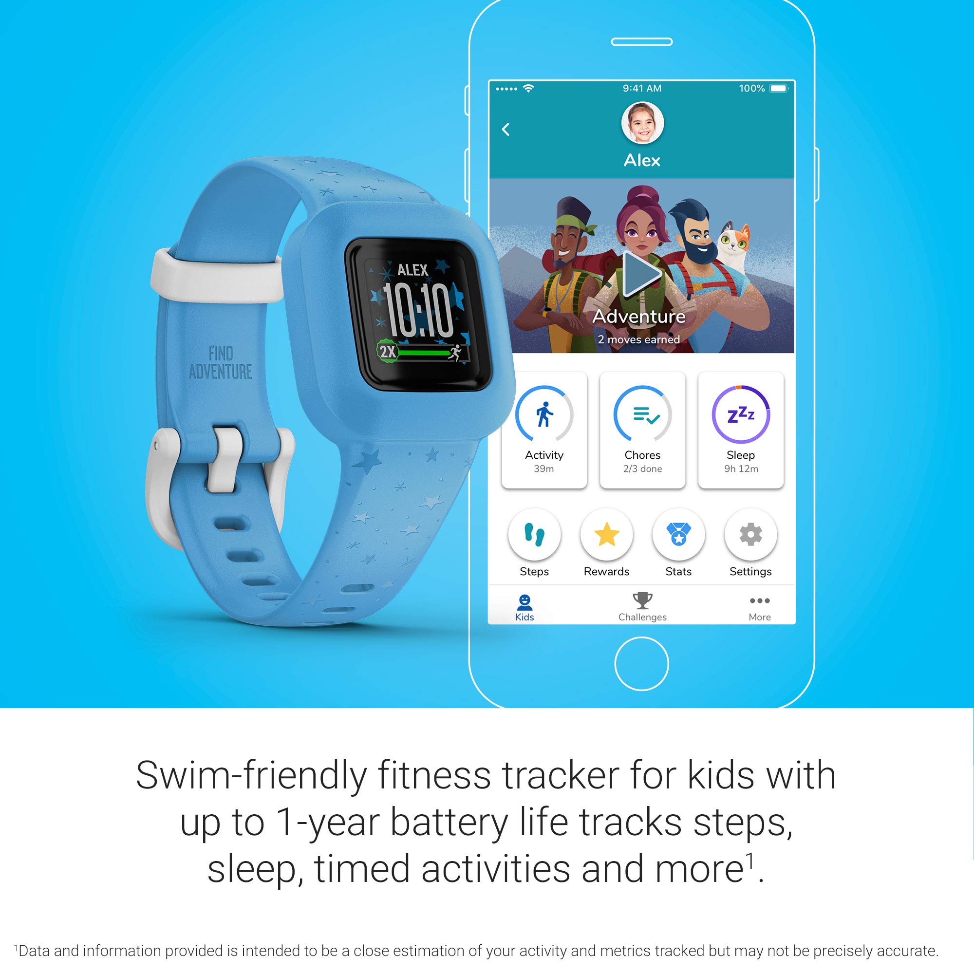 Foto 4 pulgar | Monitor De Actividad Física Garmin Vivofit Jr. 3 Para Niños - Blue Stars - Venta Internacional.