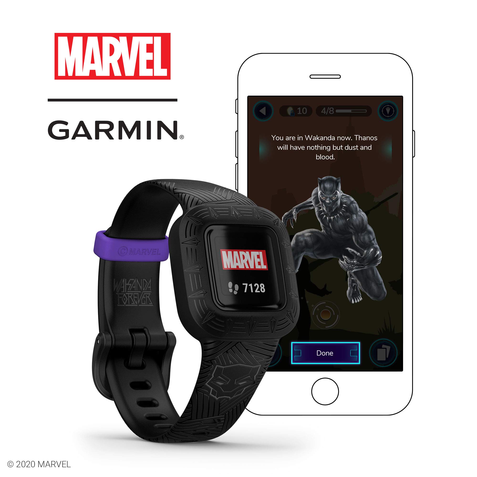 Foto 2 | Monitor De Actividad Física Garmin Vivofit Jr. 3 Para Niños Black Panther - Venta Internacional.