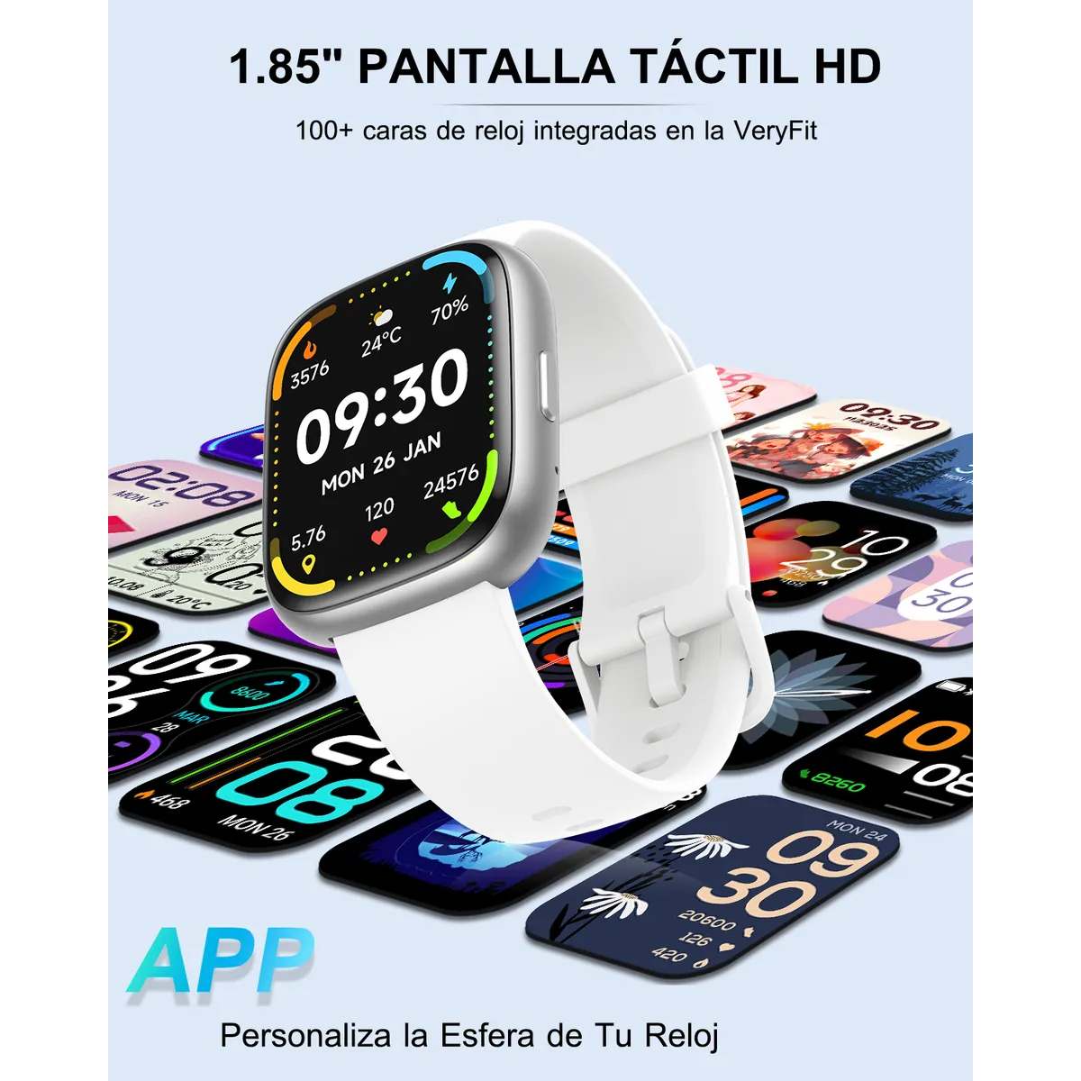 Foto 4 pulgar | Smartwatch Eo Safe Imports ESI-19590 Blanco
