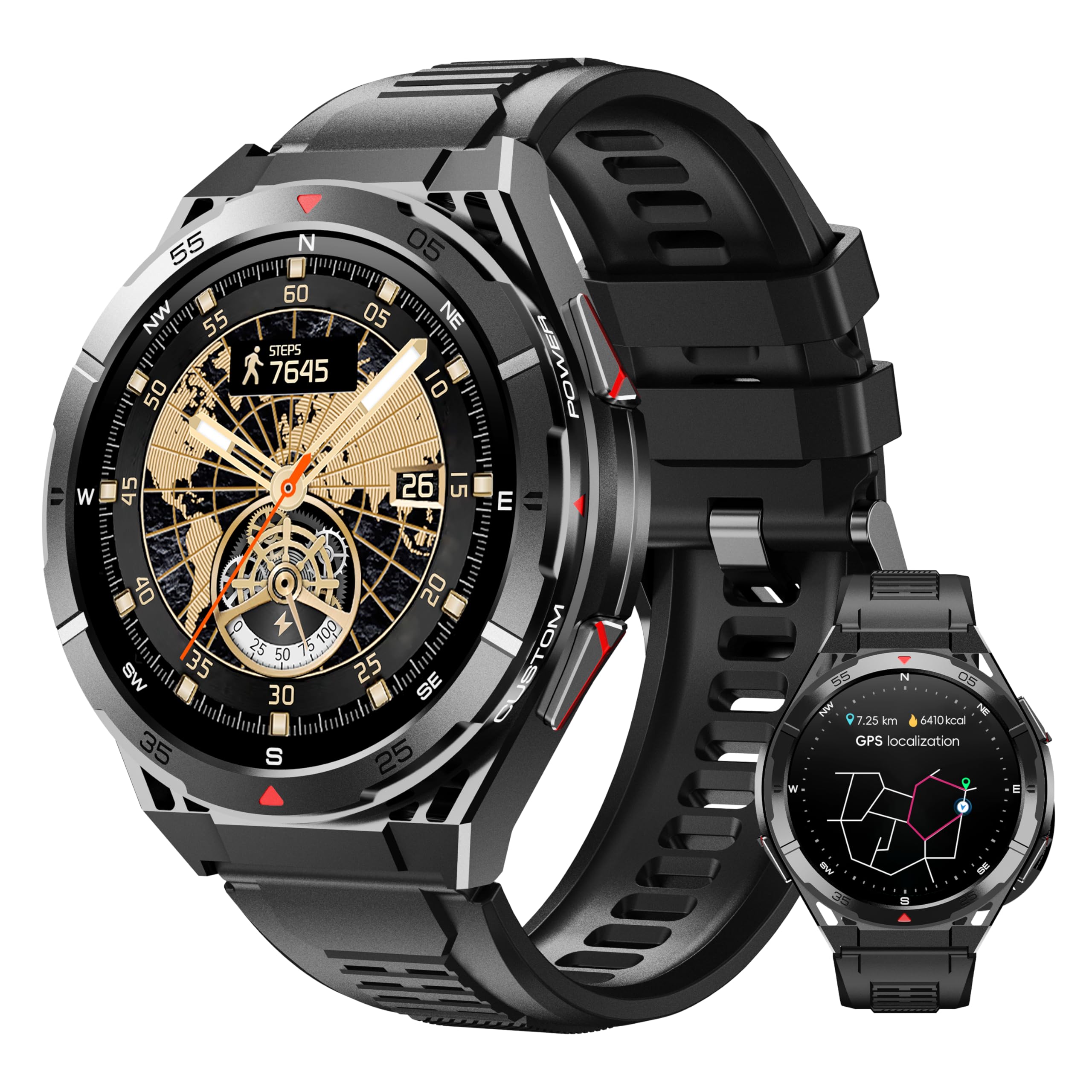 Foto 1 | Reloj Inteligente Oukitel Gps 1.43 Pulgadas Amoled 5atm Impermeable Para Hombre - Venta Internacional.