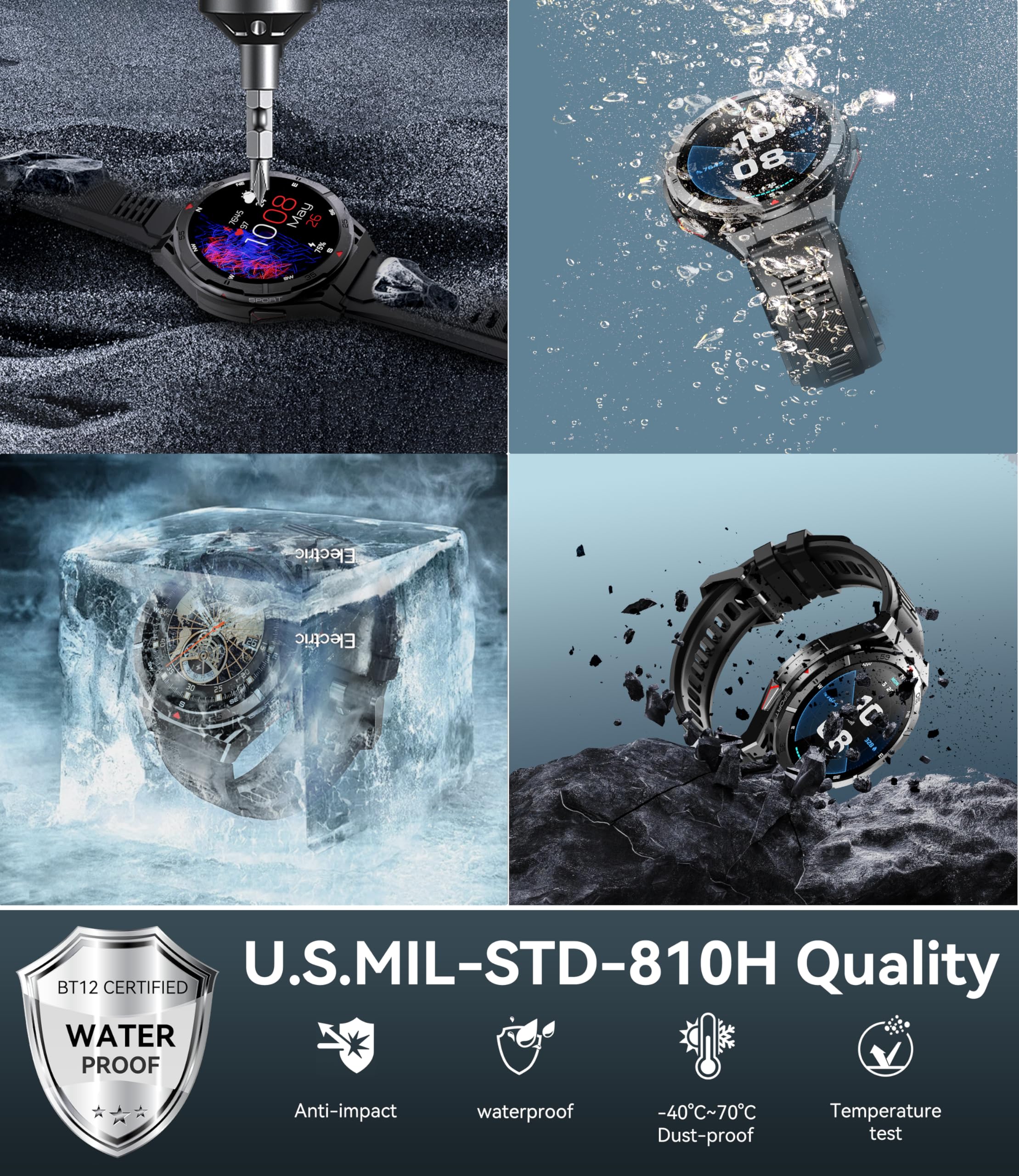 Foto 3 pulgar | Reloj Inteligente Oukitel Gps 1.43 Pulgadas Amoled 5atm Impermeable Para Hombre - Venta Internacional.