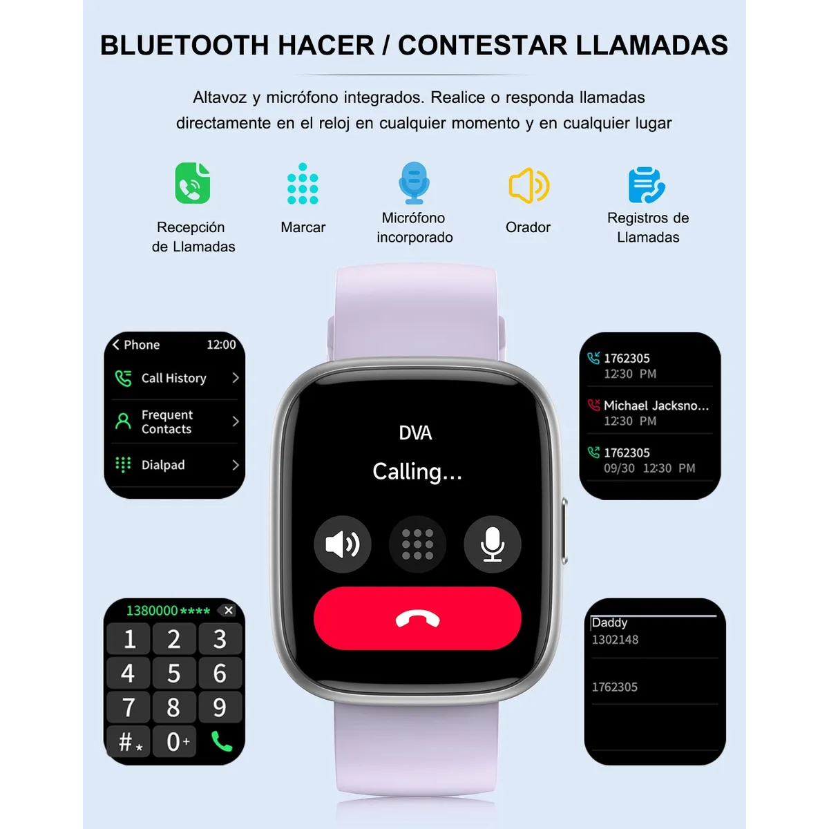 Foto 3 pulgar | Smartwatch Eo Safe Imports ESI-19592 Púrpura