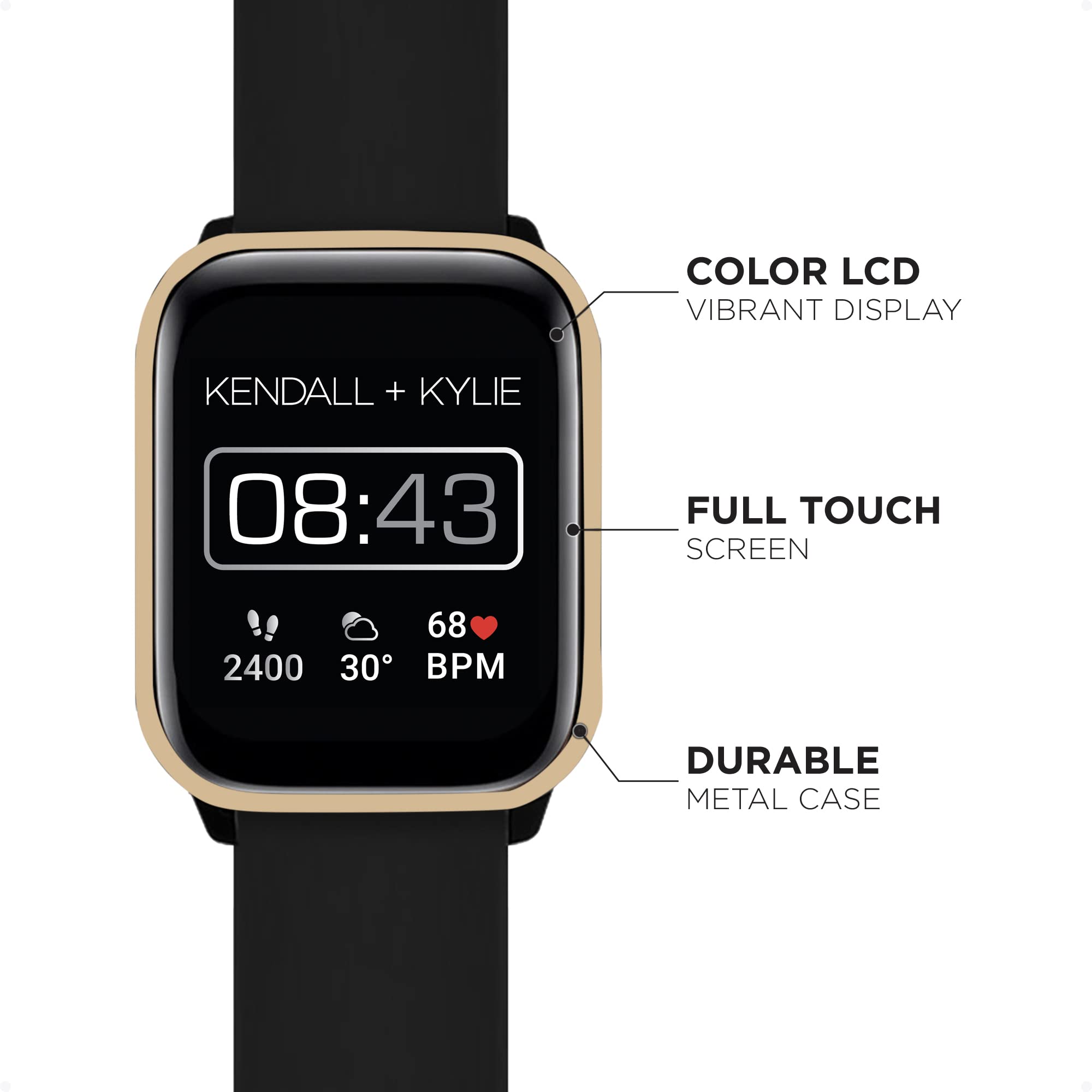 Foto 2 | Reloj Inteligente Itouch Kendall + Kylie Iphone/android Dorado/negro - Venta Internacional.
