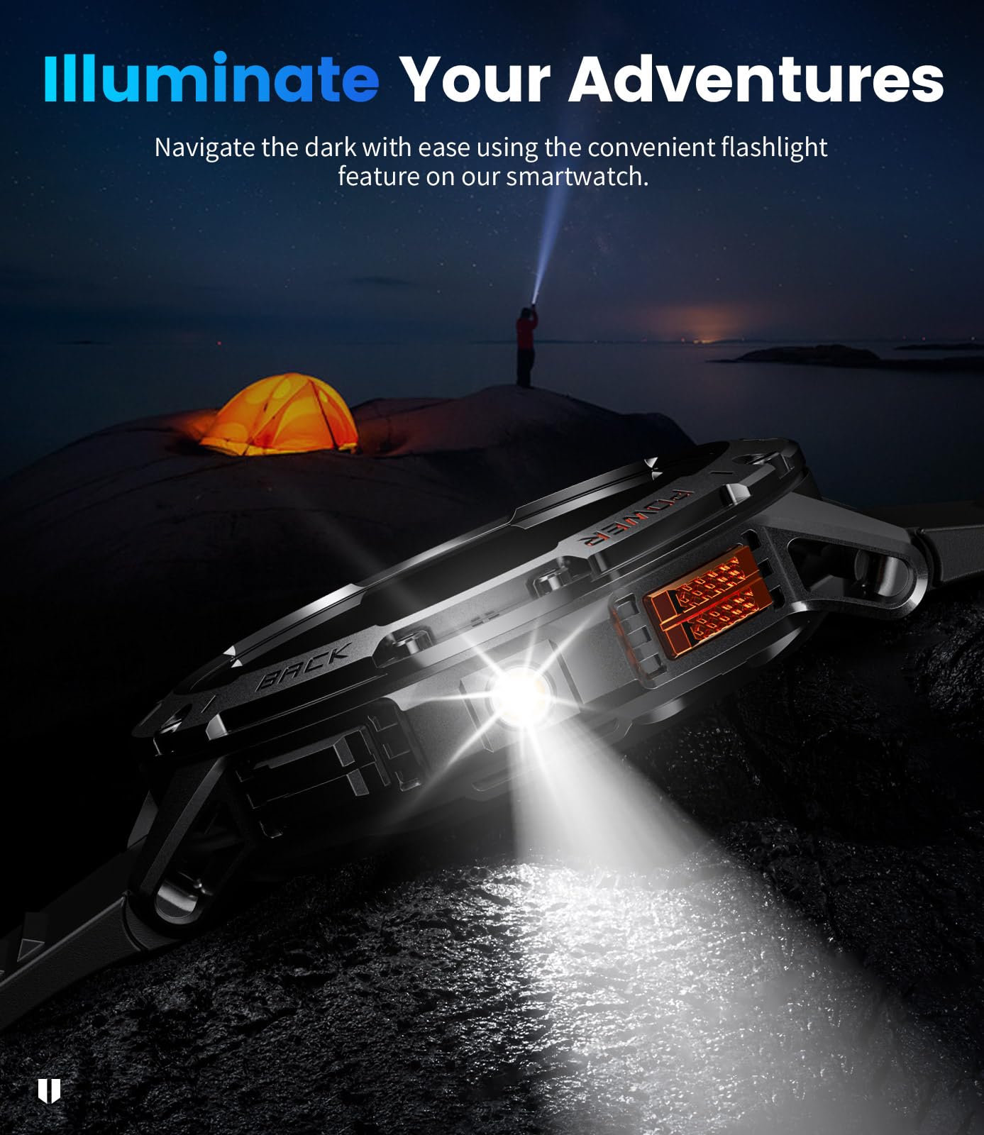Foto 4 pulgar | Reloj Inteligente Lige Military Para Hombre Con Linterna Led De 530 Mah - Venta Internacional.