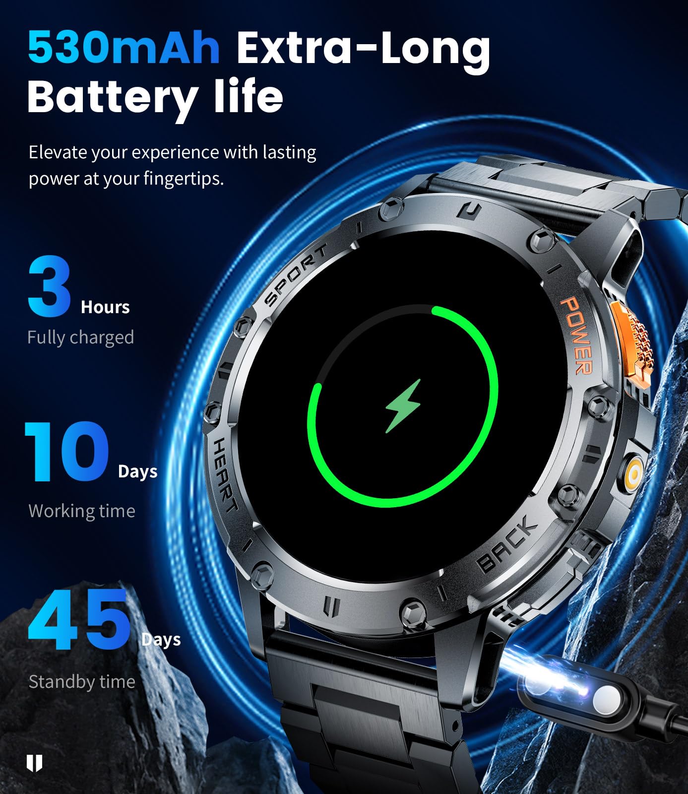 Foto 6 pulgar | Reloj Inteligente Lige Military Para Hombre Con Linterna Led De 530 Mah - Venta Internacional.
