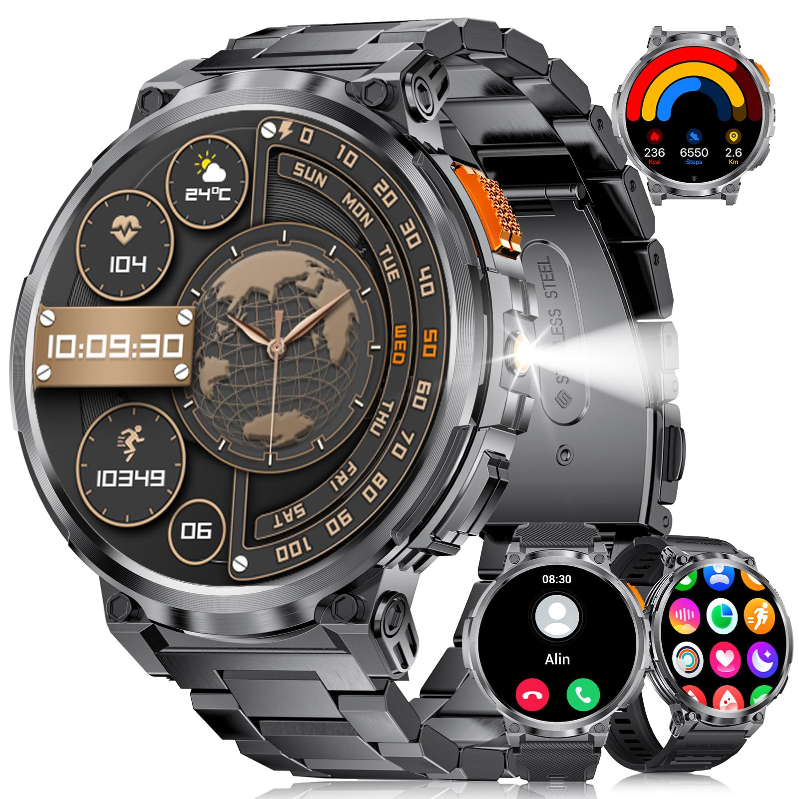 Foto 2 pulgar | Reloj Inteligente Lige Fv6 Para Hombre Con Pantalla De 1,85 Pulgadas Y Batería De 730 Mah - Venta Internacional.
