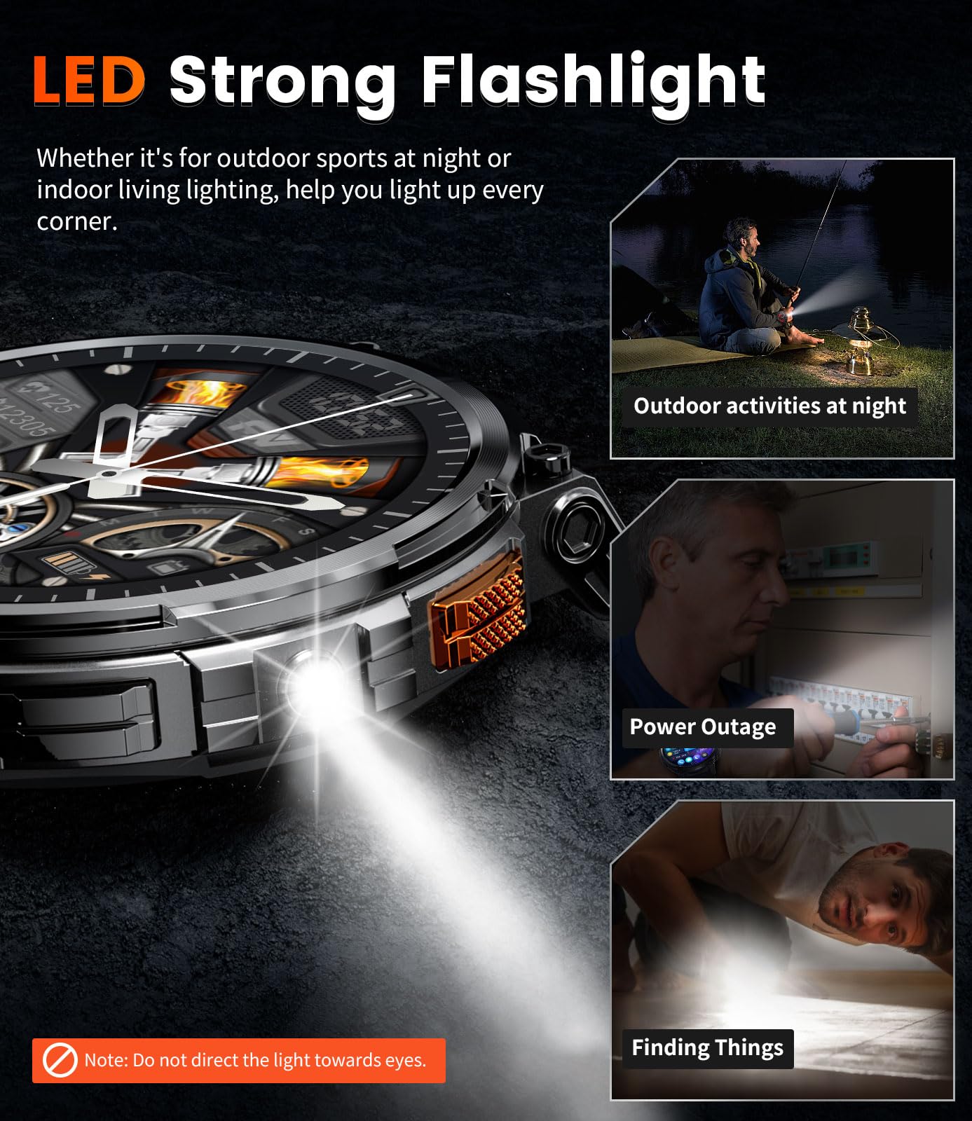 Foto 5 pulgar | Reloj Inteligente Lige Fv6 Para Hombre Con Pantalla De 1,85 Pulgadas Y Batería De 730 Mah - Venta Internacional.