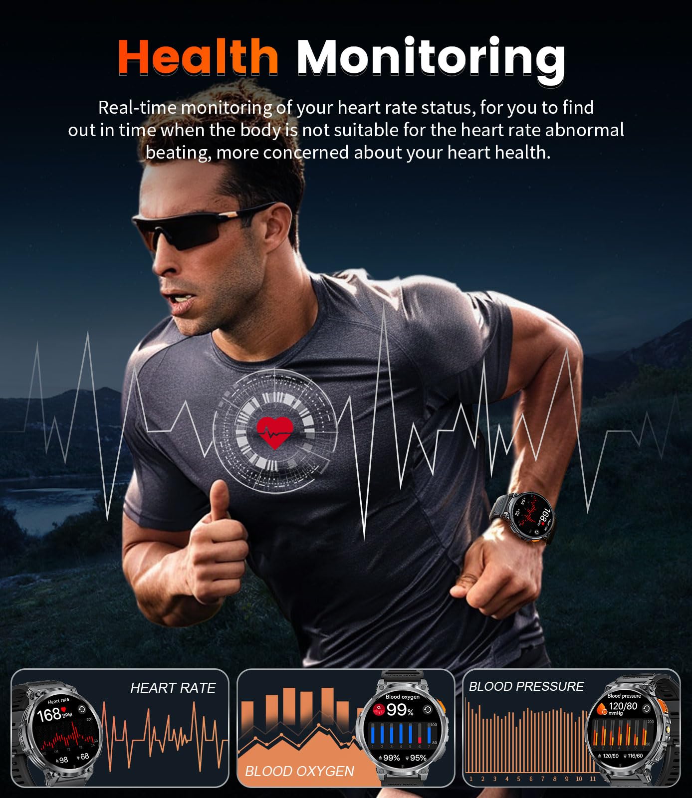 Foto 8 pulgar | Reloj Inteligente Lige Fv6 Para Hombre Con Pantalla De 1,85 Pulgadas Y Batería De 730 Mah - Venta Internacional.