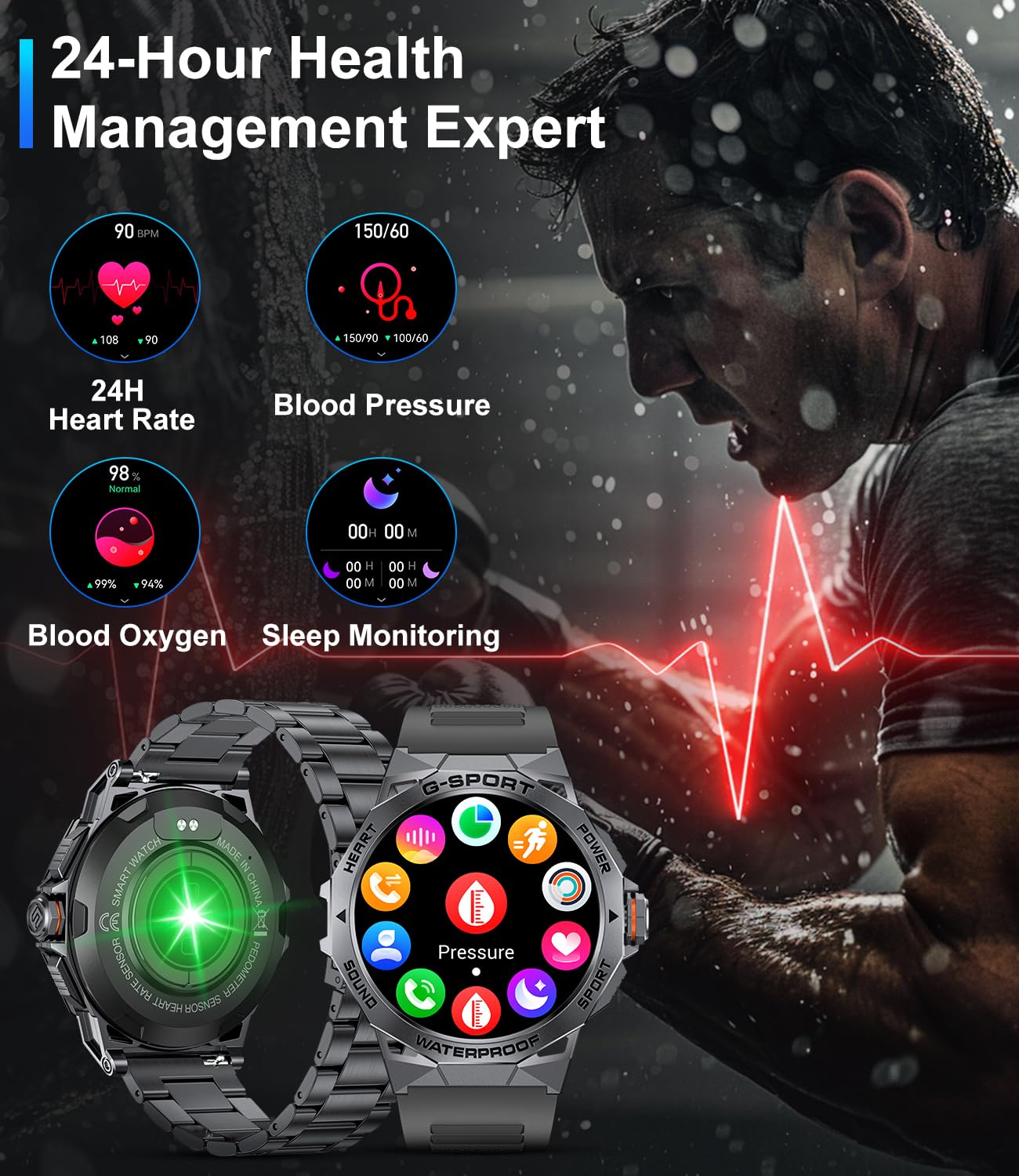 Foto 6 pulgar | Reloj Inteligente Militar Smartwatch Lige Para Hombre Con Amoled De 1,43 Pulgadas - Venta Internacional.