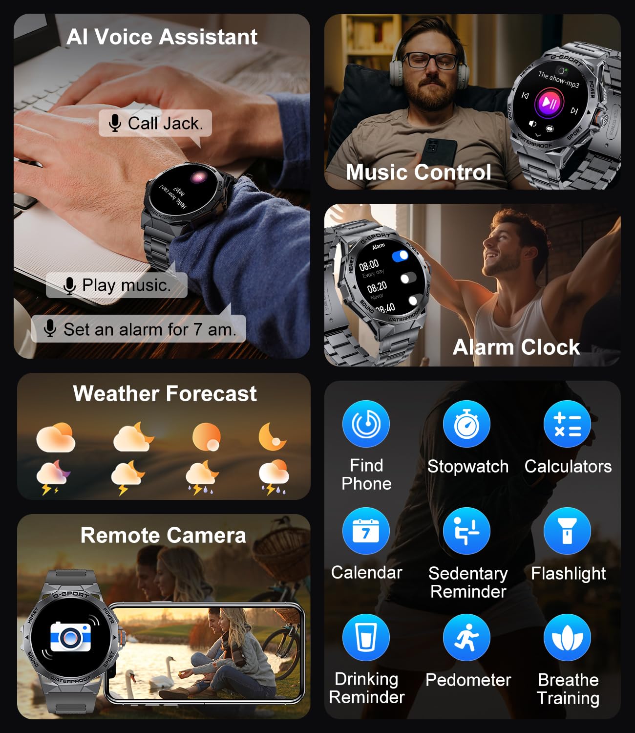 Foto 7 pulgar | Reloj Inteligente Militar Smartwatch Lige Para Hombre Con Amoled De 1,43 Pulgadas - Venta Internacional.