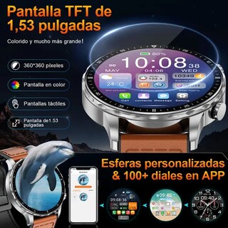 Foto 2 | Reloj Xtellar Inteligente Hombre Llamada Relojes Deportivo Bluetooth