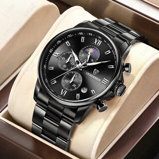 Foto 2 | Reloj Xtellar Pulsera Hombre Impermeable Relojes Cuarzo Acero Fecha