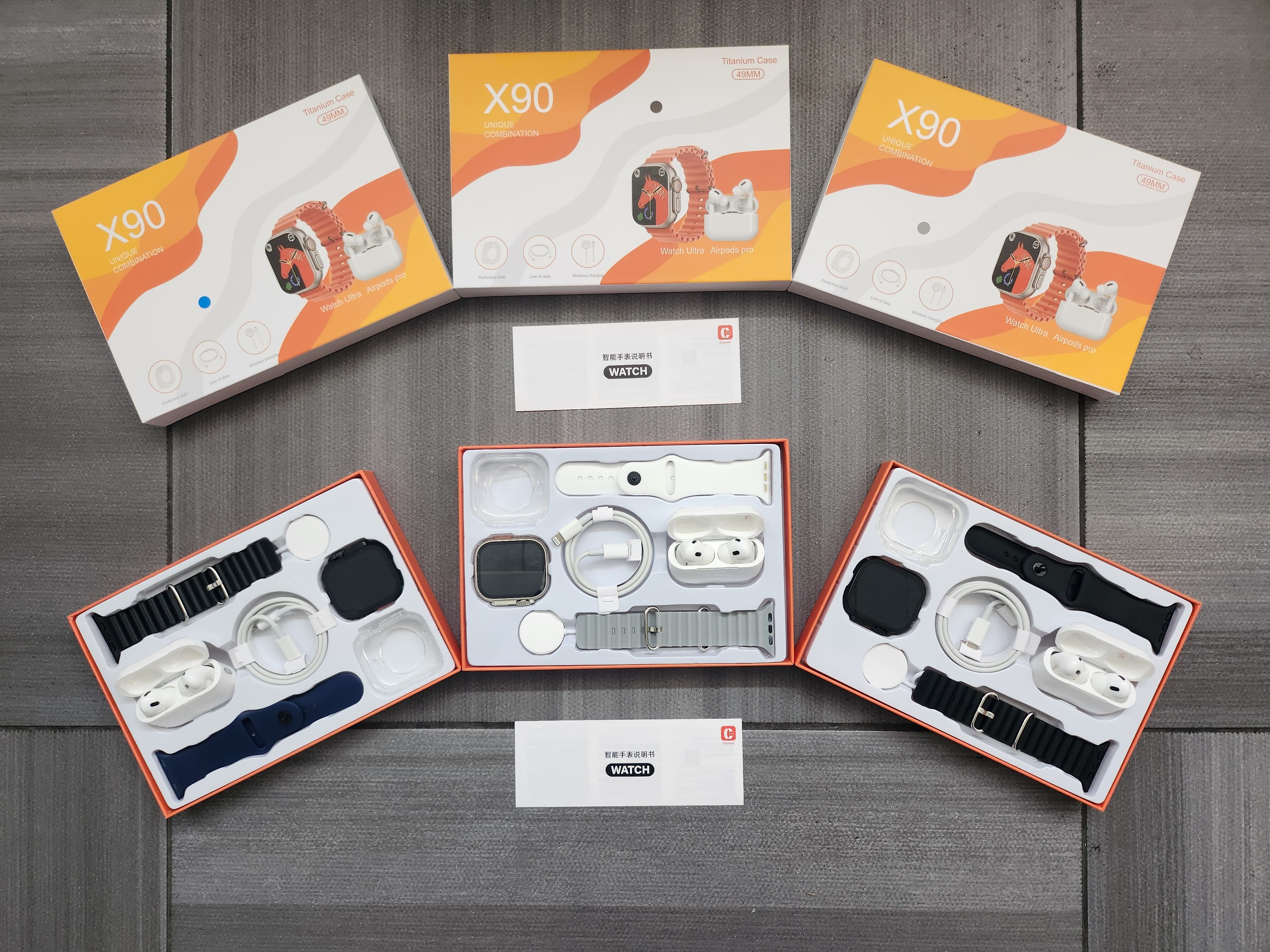 Foto 6 pulgar | Set Smartwatch Deportivo X90 Carga Inalámbrica Audifonos Y Case