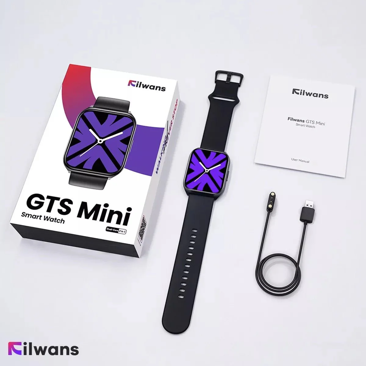 Foto 3 pulgar | Smartwatch Reloj Inteligente Llamada 1.85'' Filwans Gts Mini Color Azul