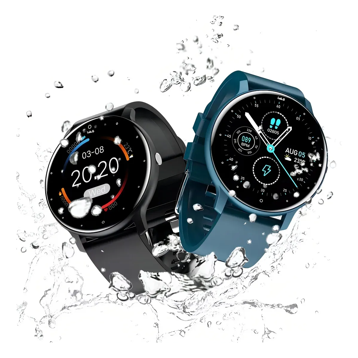 Foto 4 | Smartwatch Zl02 1.28 Deportivo Lab.g Azul