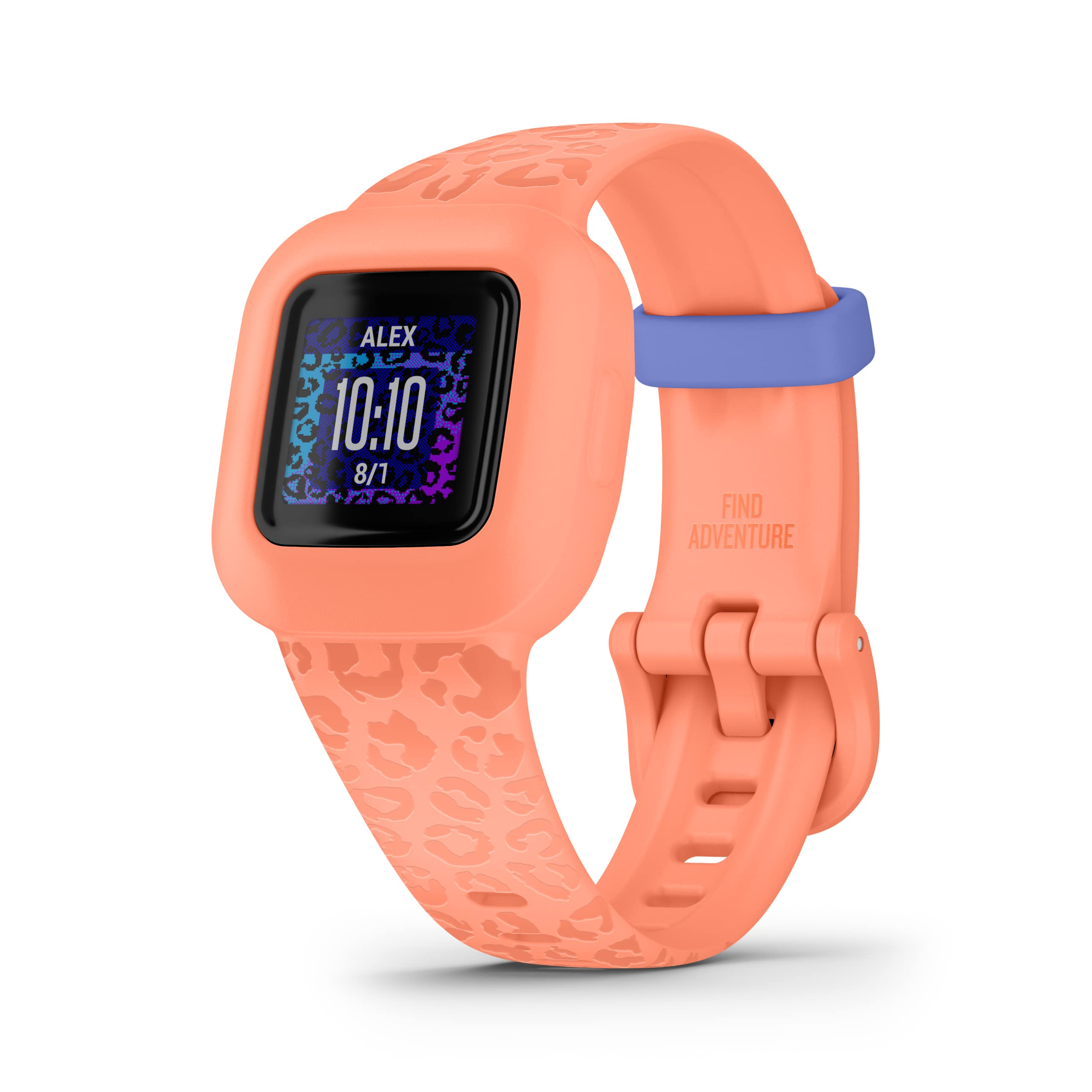 Monitor De Actividad Para Niños Garmin Vívofit  Jr. 3 Peach Leopard - Venta Internacional.