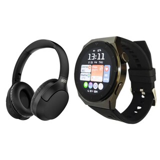 Foto 1 | Bundle Smartwatch Bossney W03 Pro Negro Incluye Qcy H2 Pro Negros