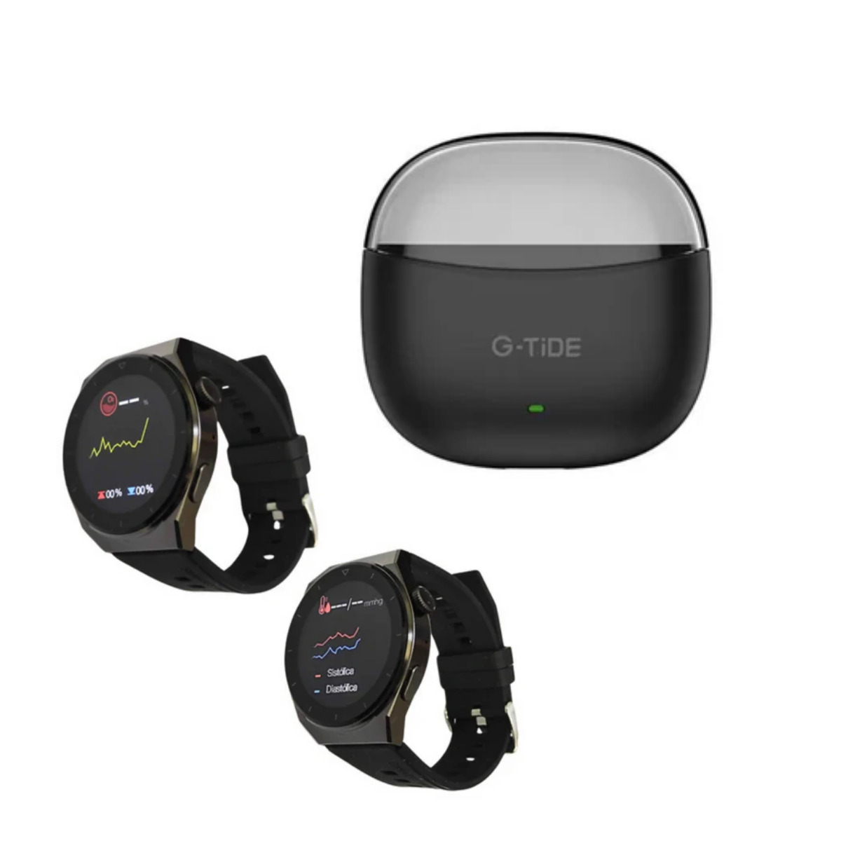 Foto 5 pulgar | Bundle Smartwatch Bossney W03 Pro Negro Incluye G-tide L21 Negro