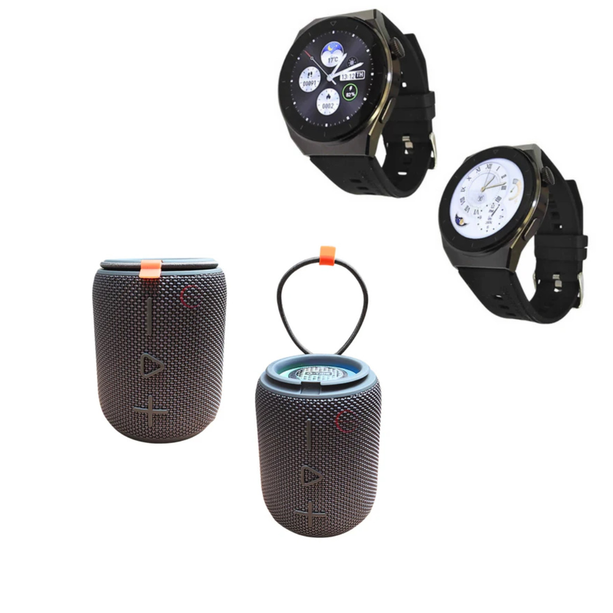 Foto 3 pulgar | Bundle Smartwatch Bossney W03 Pro Negro Incluye Bocina Sv30 G-tide Negra