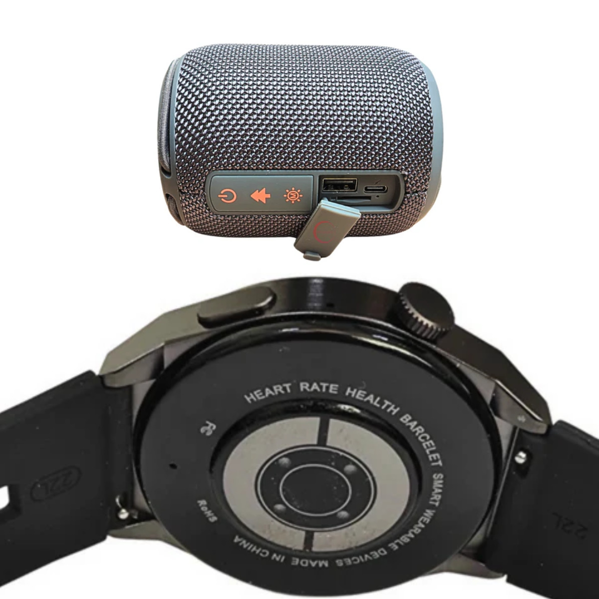 Foto 4 pulgar | Bundle Smartwatch Bossney W03 Pro Negro Incluye Bocina Sv30 G-tide Negra