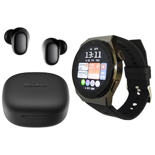 Foto 1 | Bundle Smartwatch Bossney W03 Pro Negro Incluye Xiaomi Buds 6 Play Negros