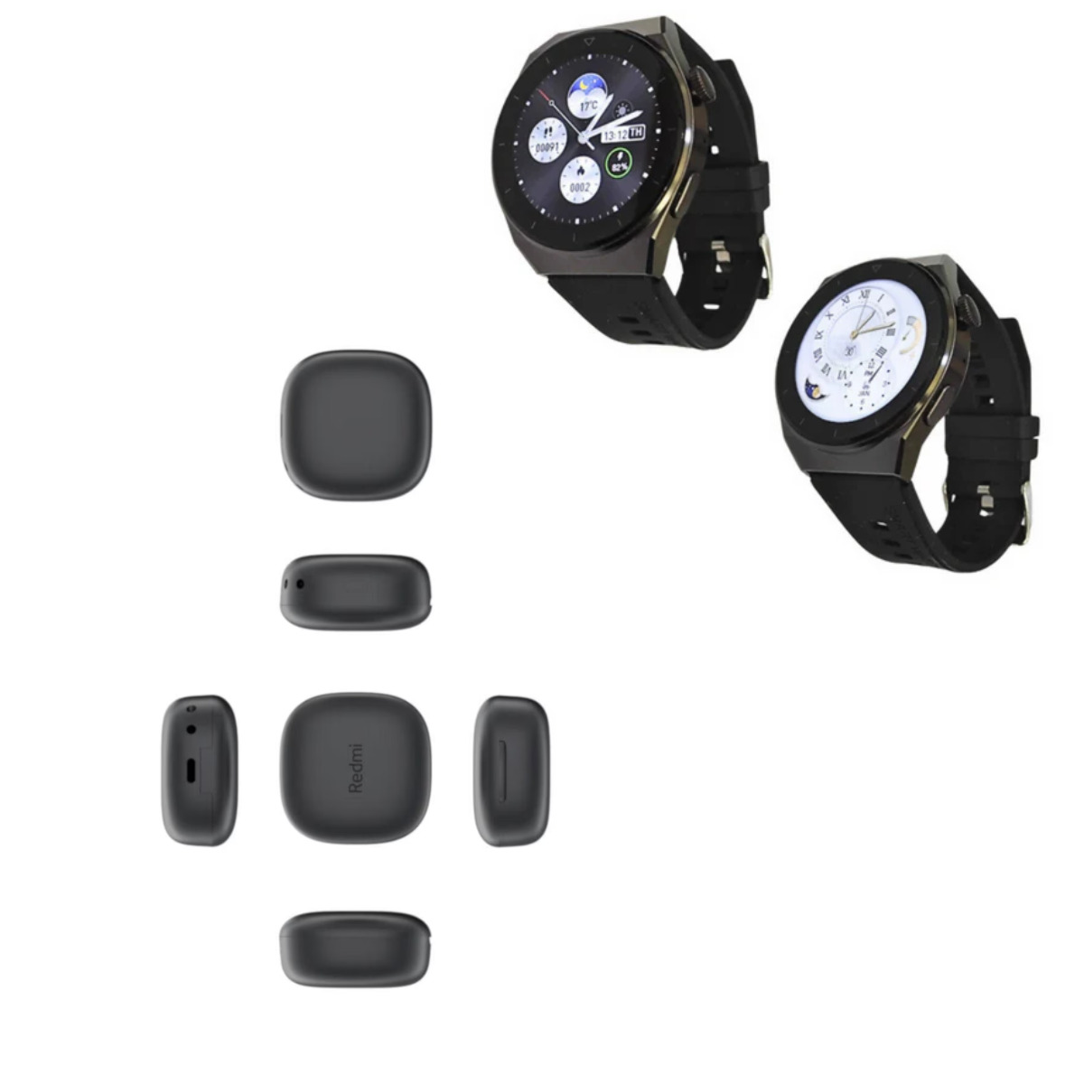Foto 3 pulgar | Bundle Smartwatch Bossney W03 Pro Negro Incluye Xiaomi Buds 6 Play Negros