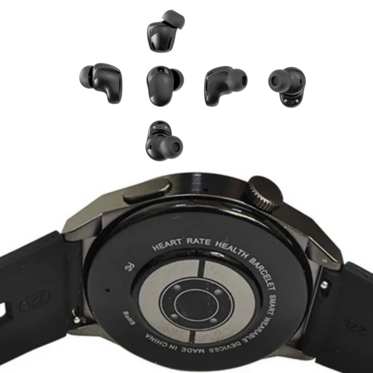 Foto 4 pulgar | Bundle Smartwatch Bossney W03 Pro Negro Incluye Xiaomi Buds 6 Play Negros