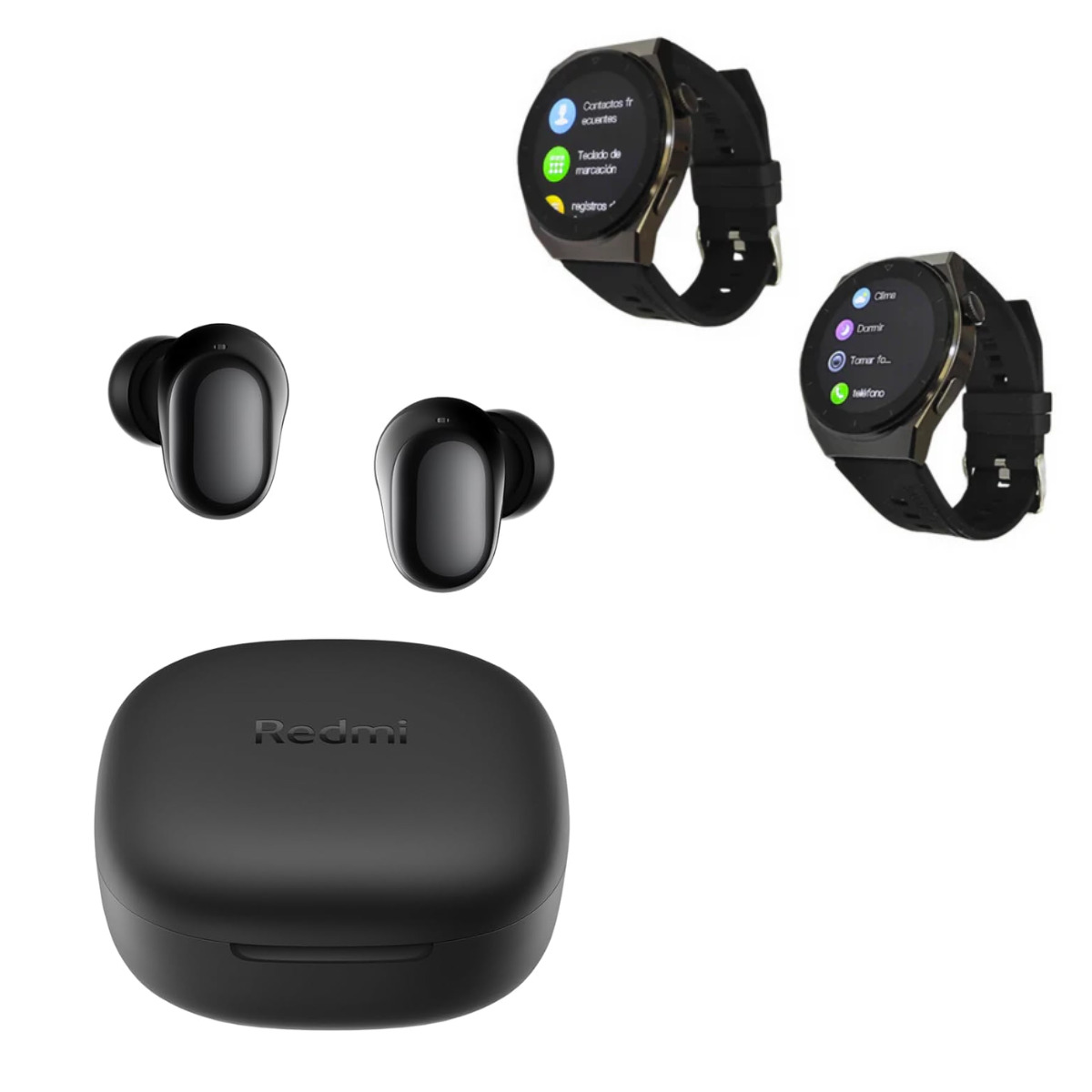 Foto 6 pulgar | Bundle Smartwatch Bossney W03 Pro Negro Incluye Xiaomi Buds 6 Play Negros