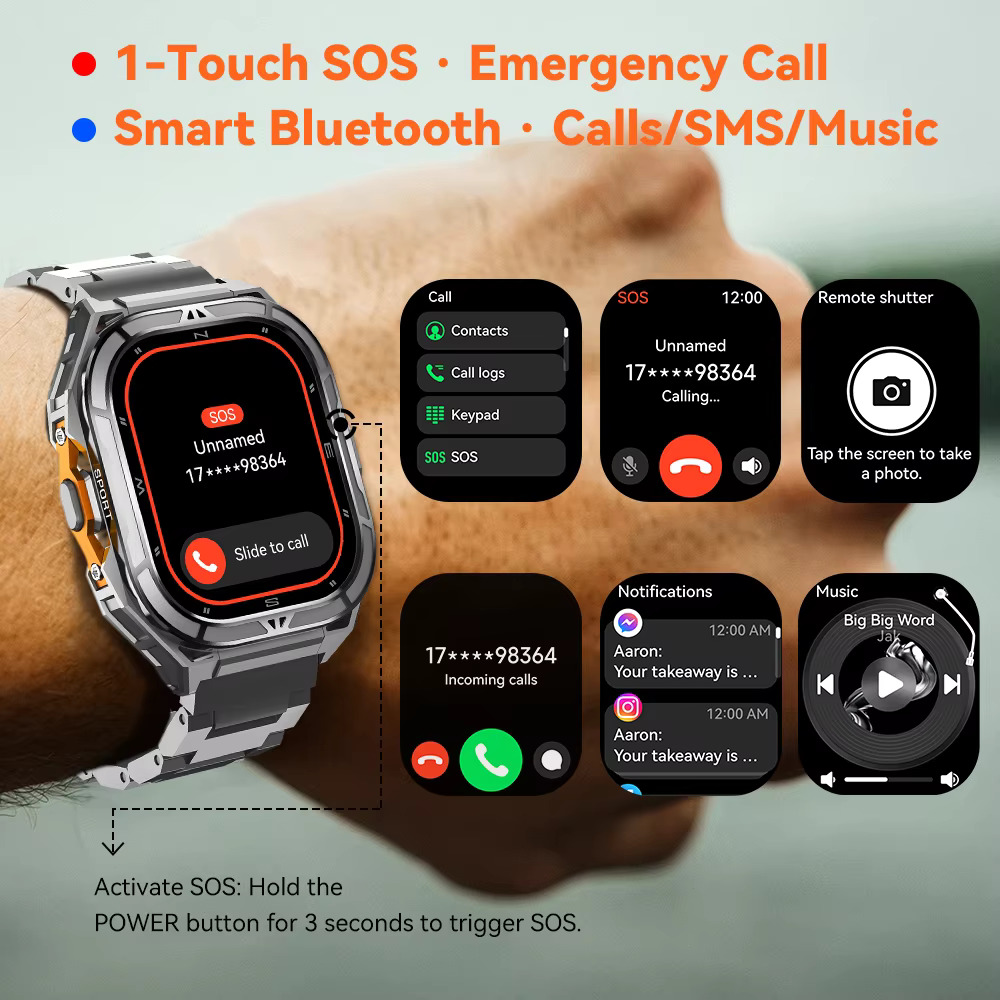 Foto 7 pulgar | Smartwatch Cubot Negro