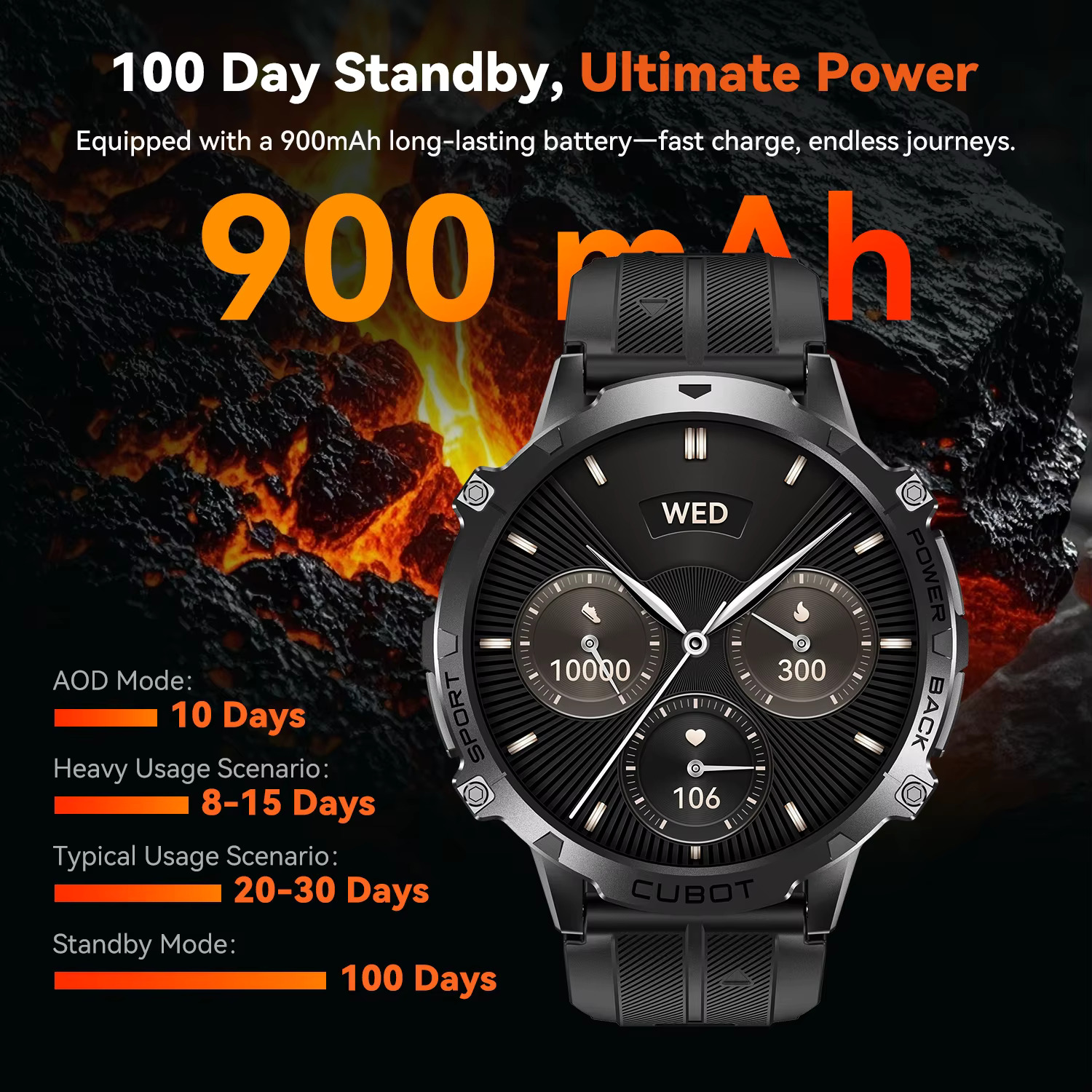 Foto 4 | Smartwatch Cubot Negro
