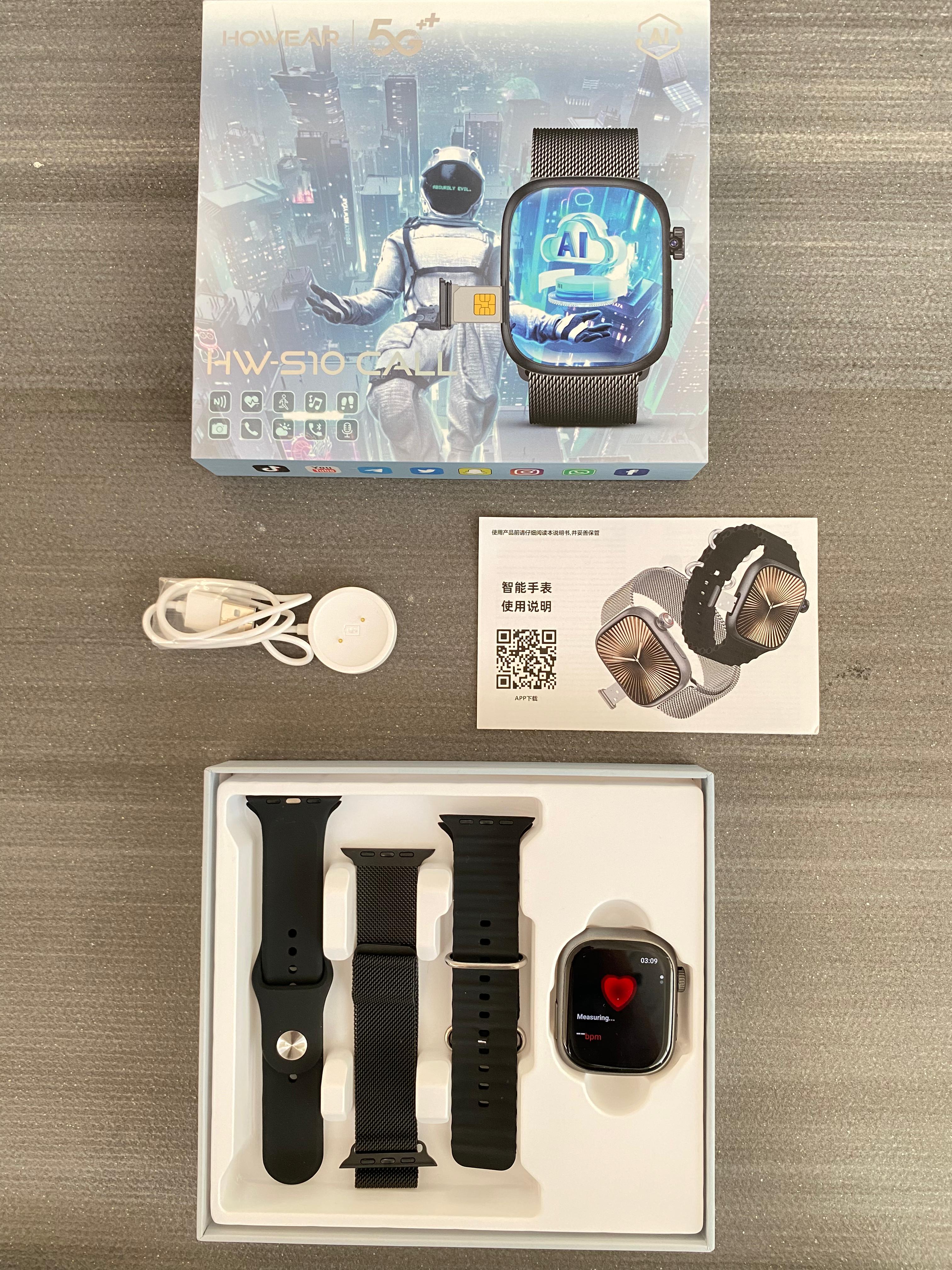 Foto 3 pulgar | Smartwatch HW-S10 Call 5G con Chip Android Youtube Whatsapp GPS