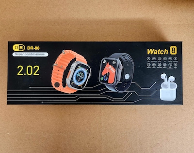Foto 2 | Combo Smartwatch Dr88 Con Audífonos Bluetooth Y 2 Correas con monitoreo fitness y notificaciones.