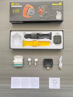 Foto 3 | Combo Smartwatch Dr88 Con Audífonos Bluetooth Y 2 Correas con monitoreo fitness y notificaciones.