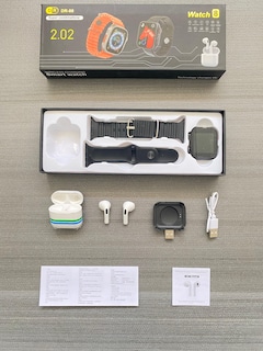 Foto 5 | Combo Smartwatch Dr88 Con Audífonos Bluetooth Y 2 Correas con monitoreo fitness y notificaciones.