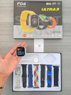 Foto 2 | Kit Smartwatch F04 Ultra3 Con 7 Correas De Regalo Con Monitoreo Fitness y notificaciones.