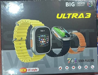 Foto 3 | Kit Smartwatch F04 Ultra3 Con 7 Correas De Regalo Con Monitoreo Fitness y notificaciones.